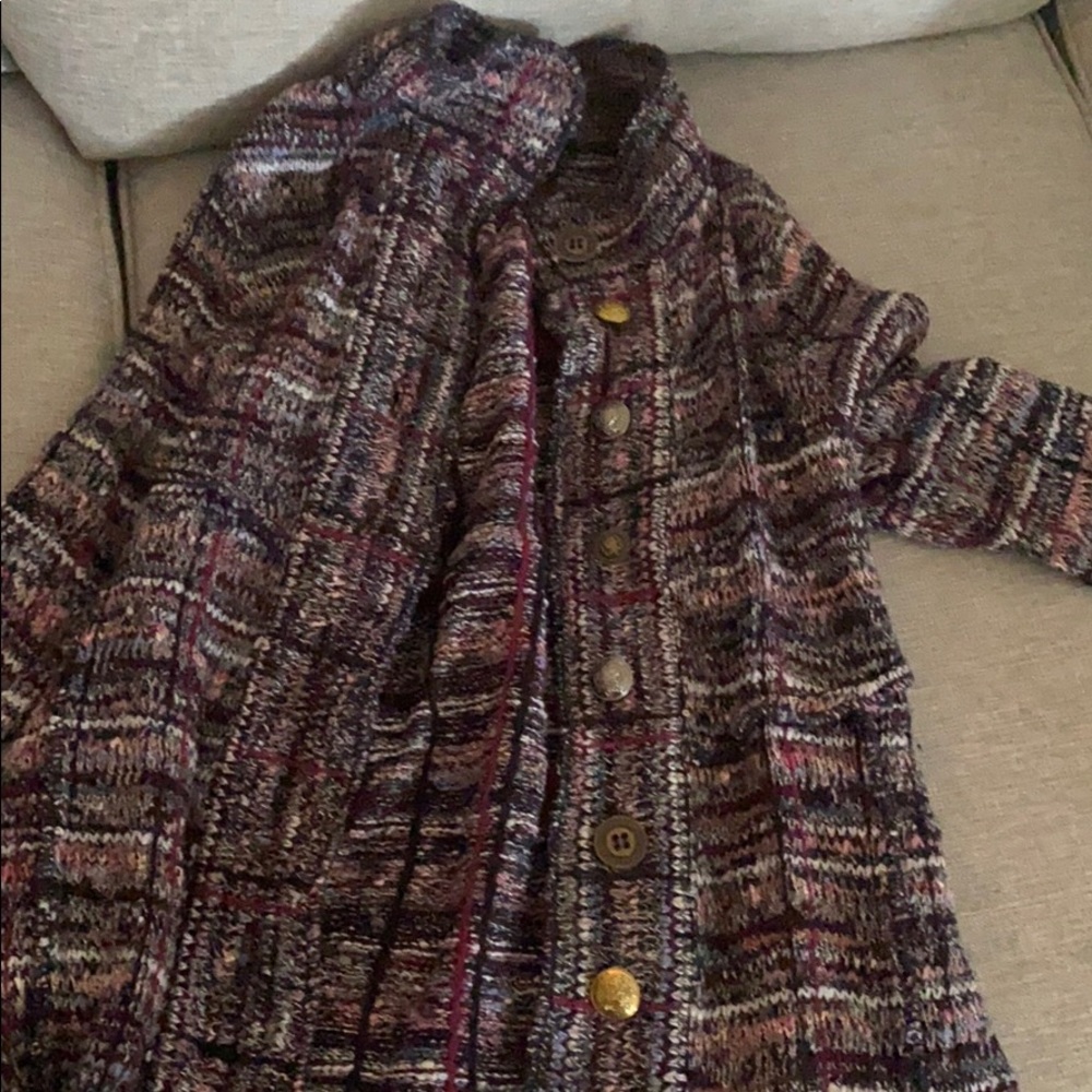 Free People Button up sweater coat size Medium